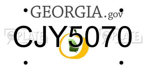 CJY5070 Georgia License Plate