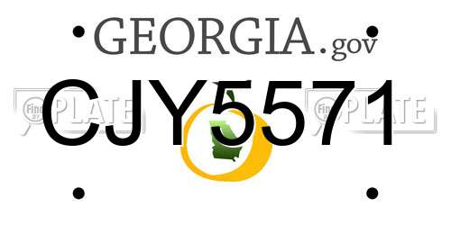 CJY5571 Georgia License Plate