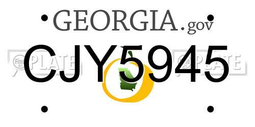CJY5945 Georgia License Plate