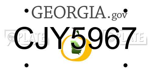 CJY5967 Georgia License Plate