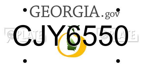 CJY6550 Georgia License Plate
