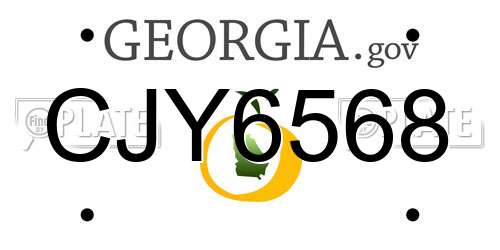 CJY6568 Georgia License Plate
