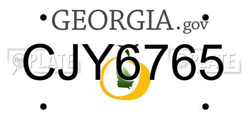 CJY6765 Georgia License Plate