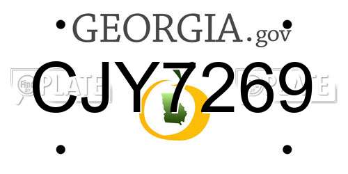 CJY7269 Georgia License Plate