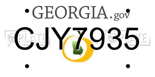 CJY7935 Georgia License Plate