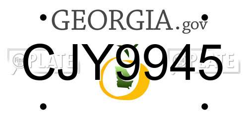 CJY9945 Georgia License Plate