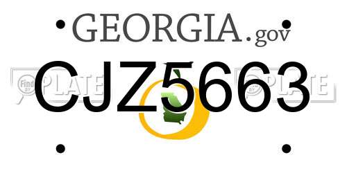 CJZ5663 Georgia License Plate
