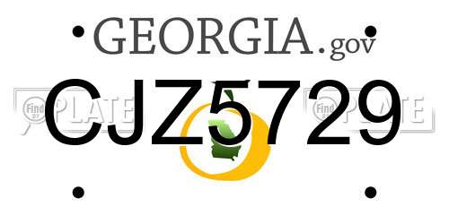 CJZ5729 Georgia License Plate
