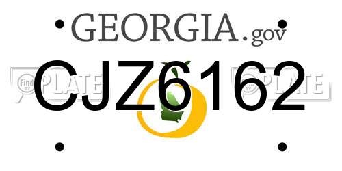 CJZ6162 Georgia License Plate