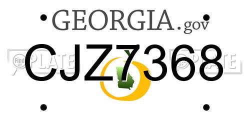 CJZ7368 Georgia License Plate