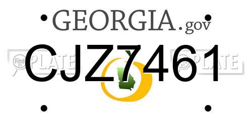 CJZ7461 Georgia License Plate