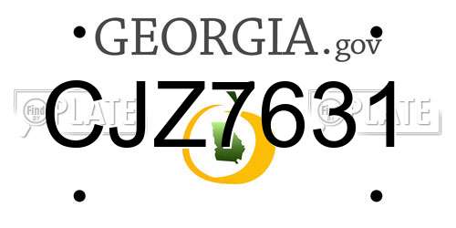 CJZ7631 Georgia License Plate