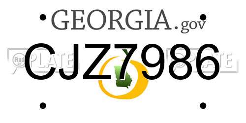 CJZ7986 Georgia License Plate