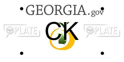 CK Georgia License Plate