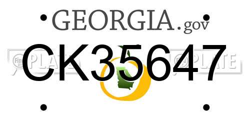 CK35647 Georgia License Plate