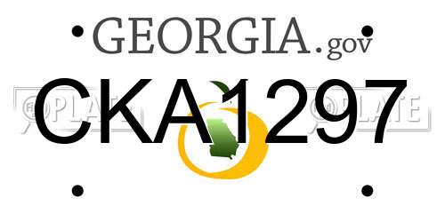CKA1297 Georgia License Plate