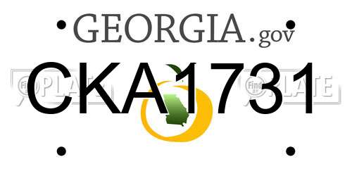CKA1731 Georgia License Plate