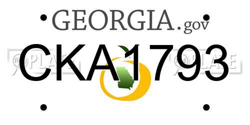 CKA1793 Georgia License Plate