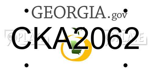 CKA2062 Georgia License Plate