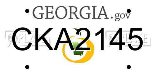 CKA2145 Georgia License Plate