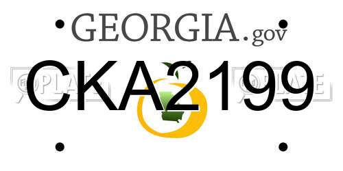 CKA2199 Georgia License Plate