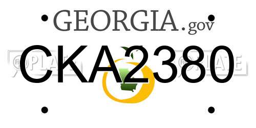 CKA2380 Georgia License Plate