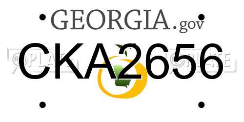 CKA2656 Georgia License Plate