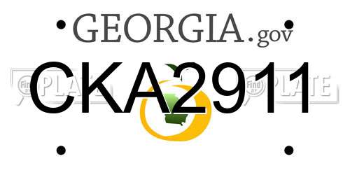 CKA2911 Georgia License Plate