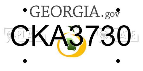 CKA3730 Georgia License Plate