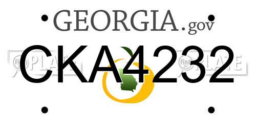 CKA4232 Georgia License Plate
