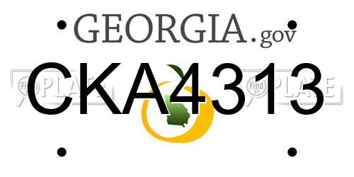 CKA4313 Georgia License Plate