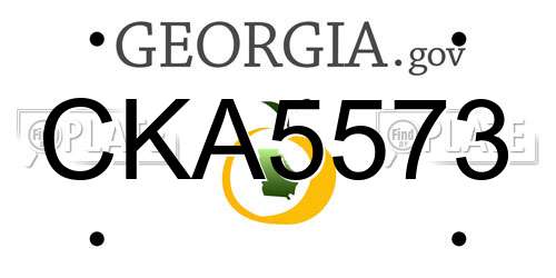 CKA5573 Georgia License Plate