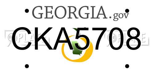 CKA5708 Georgia License Plate