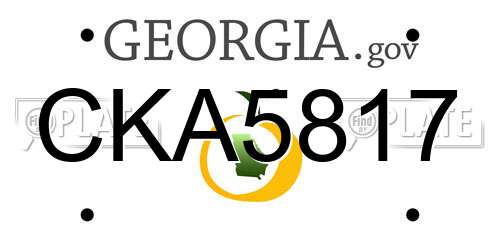 CKA5817 Georgia License Plate