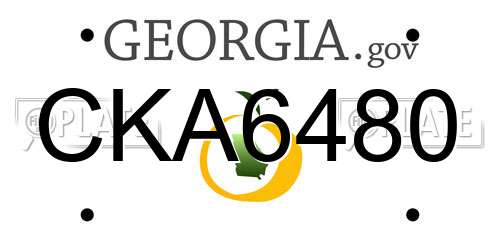 CKA6480 Georgia License Plate