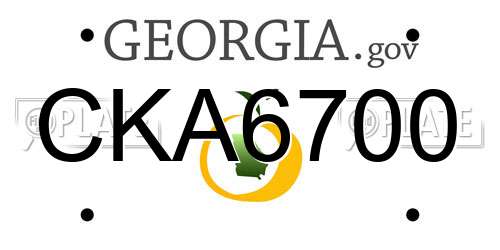 CKA6700 Georgia License Plate