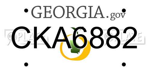 CKA6882 Georgia License Plate