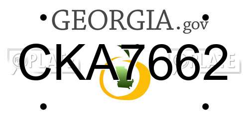 CKA7662 Georgia License Plate