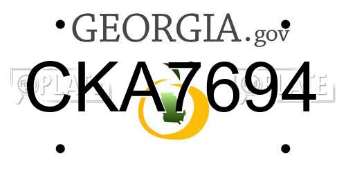CKA7694 Georgia License Plate