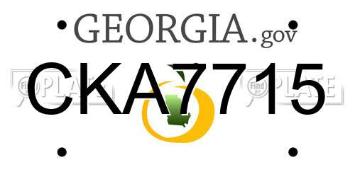 CKA7715 Georgia License Plate