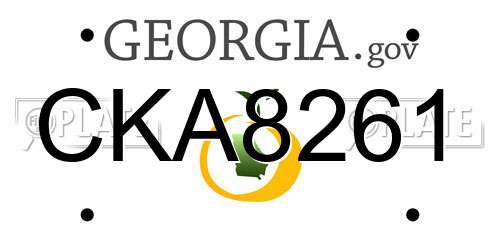 CKA8261 Georgia License Plate