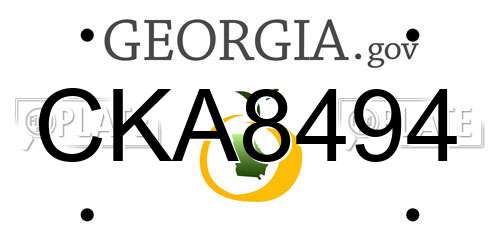 CKA8494 Georgia License Plate