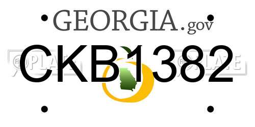 CKB1382 Georgia License Plate