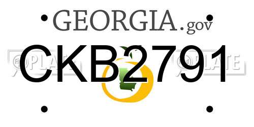 CKB2791 Georgia License Plate