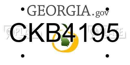 CKB4195 Georgia License Plate