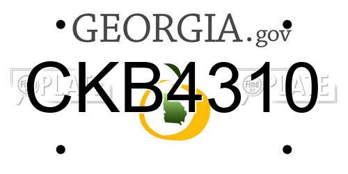 CKB4310 Georgia License Plate