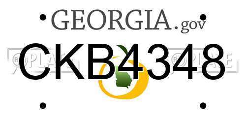 CKB4348 Georgia License Plate