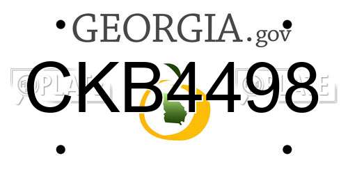 CKB4498 Georgia License Plate