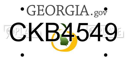 CKB4549 Georgia License Plate