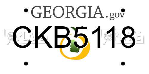 CKB5118 Georgia License Plate
